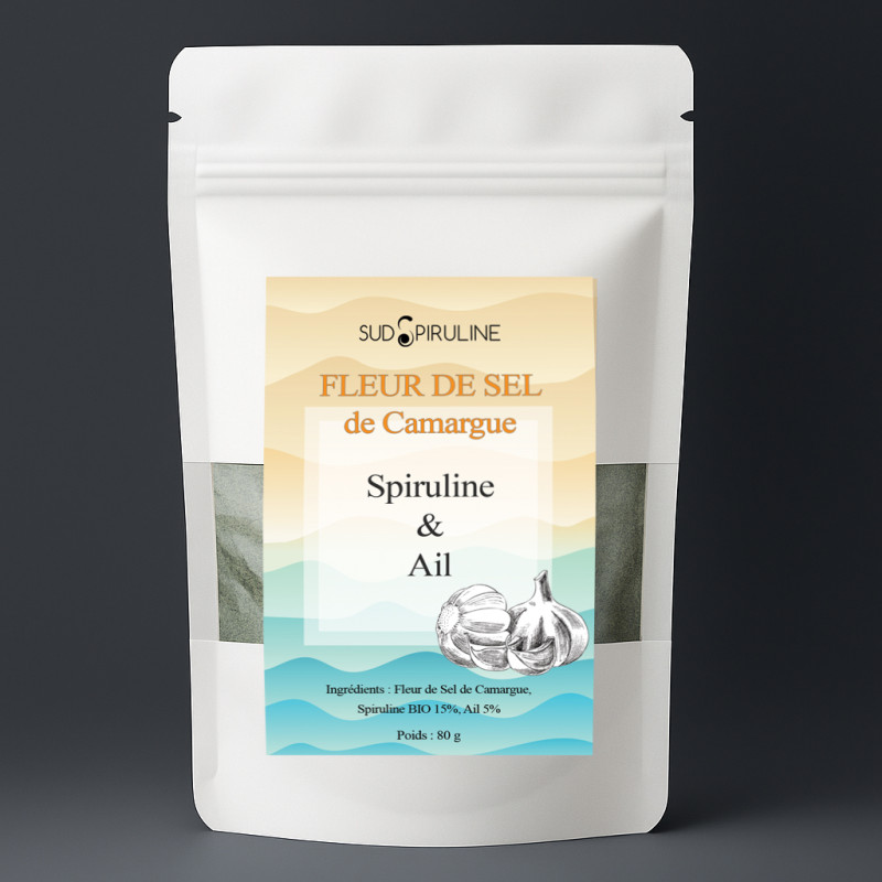 Sachet Fleur de Sel Spiruline et ail
