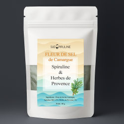 sachet fleur de sel spiruline et Herbes de Provence