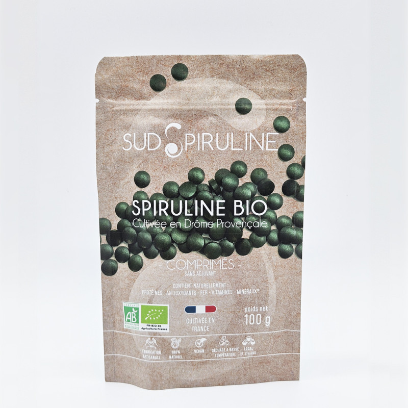 100 grammes Spiruline BIO en comprimés_RECTO