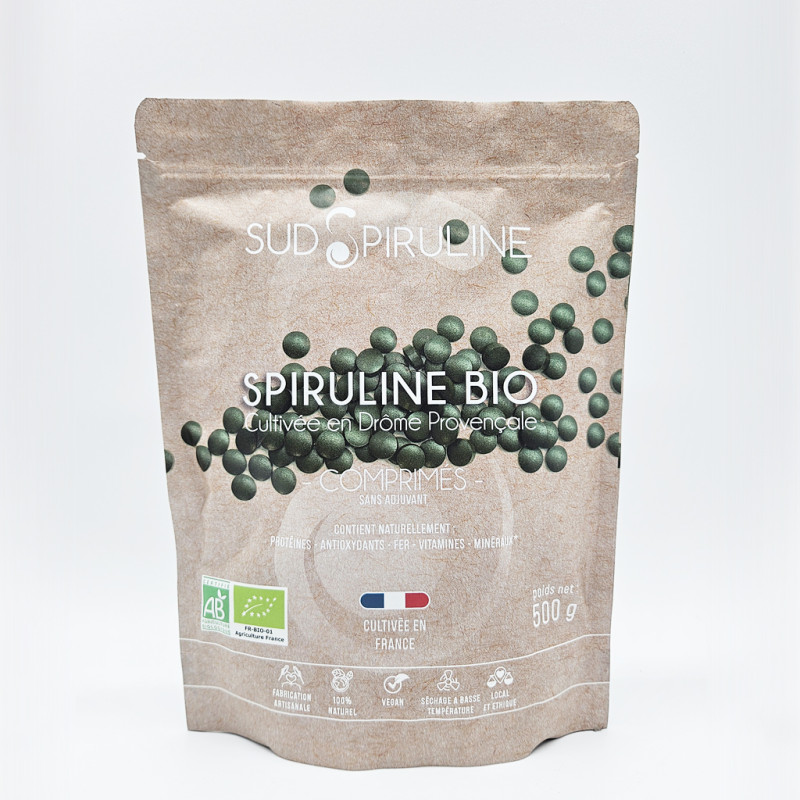 500 grammes Spiruline BIO en comprimés_RECTO