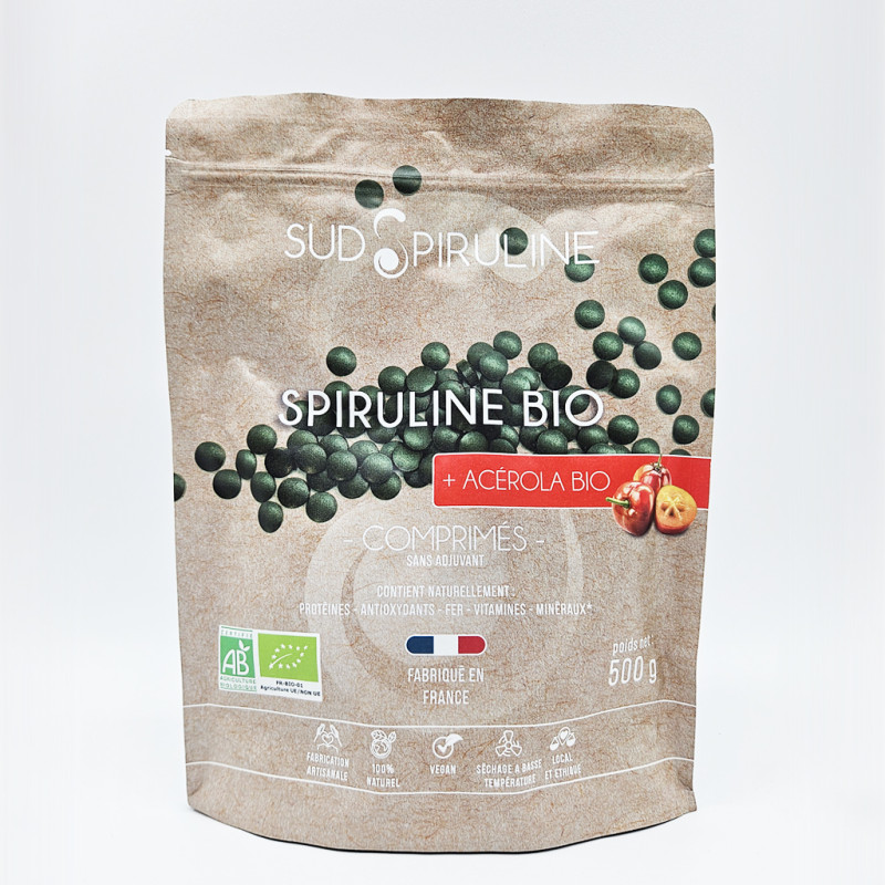 500 g Spiruline BIO en comprimés + Acérola_RECTO