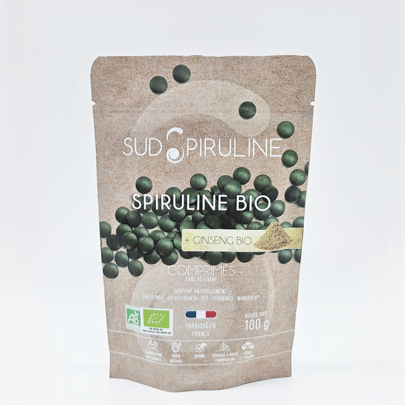 100 g Spiruline BIO en comprimés + Ginseng_RECTO